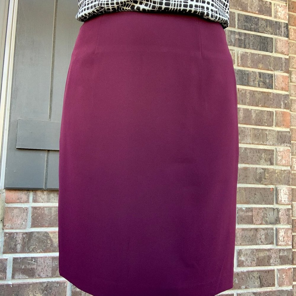 Alex Marie Burgundy Pencil Skirt NEW without tags